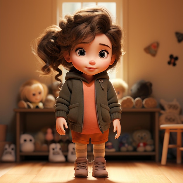 chica al estilo pixar