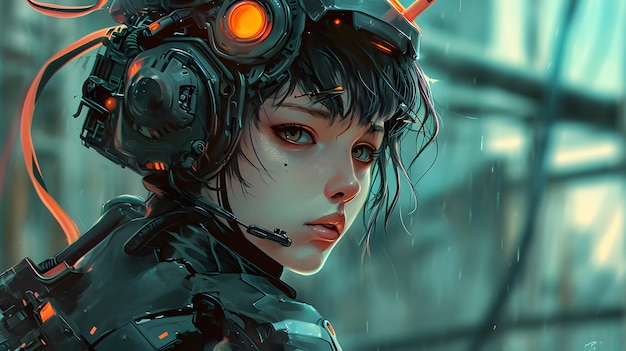 Foto la chica del anime steampunk