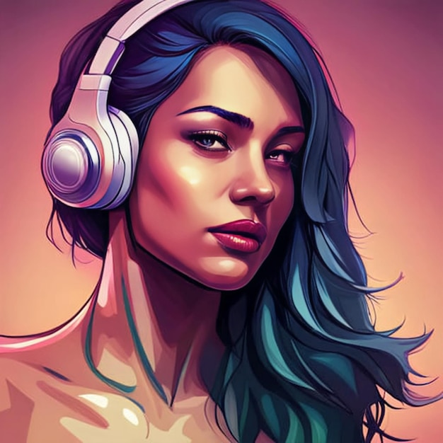 chica con auriculares