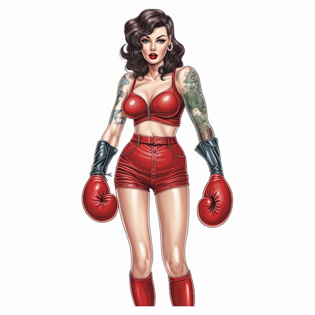 La chica del boxeo rojo una asombrosa fusión de Adam Hughes y Marvel Comics