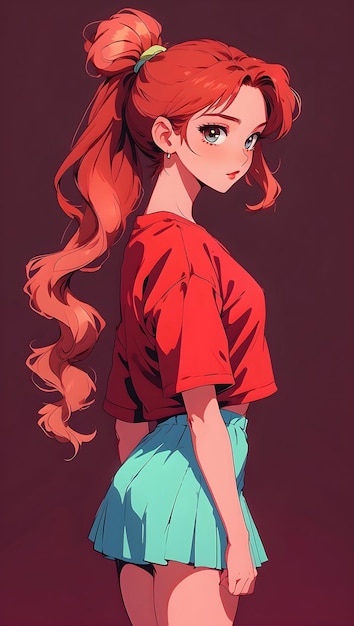 La chica del cabello rojo.