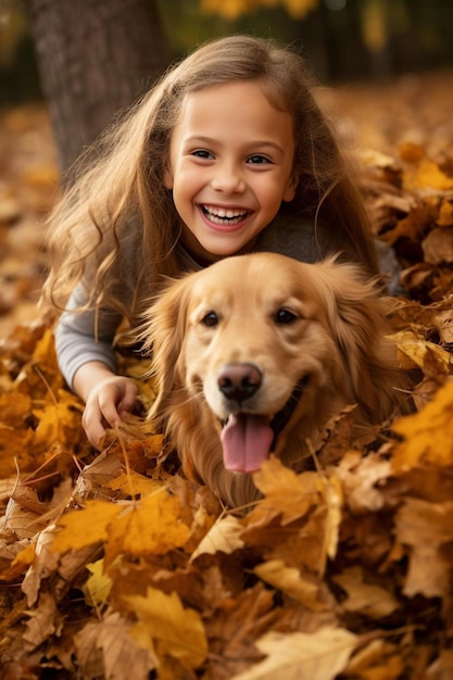 una chica de cabello rubio está jugando con un perro