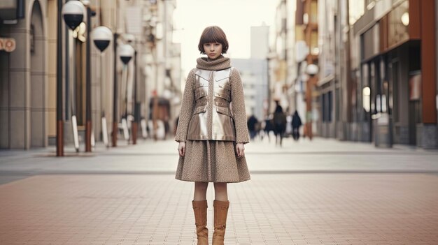 Una chica en la calle.