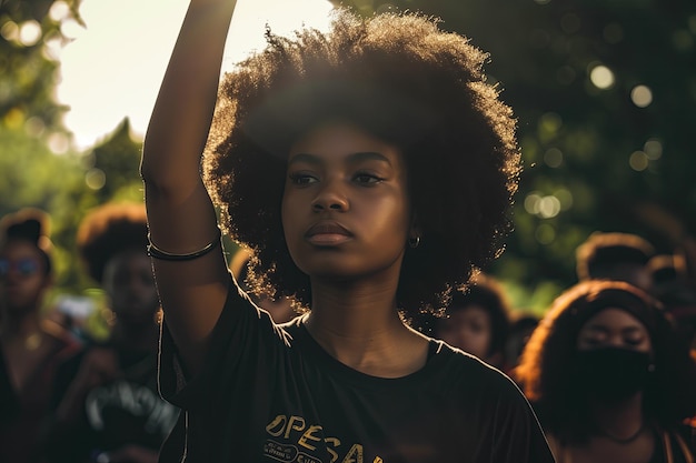 Foto una chica con una camisa que dice abierto en ella