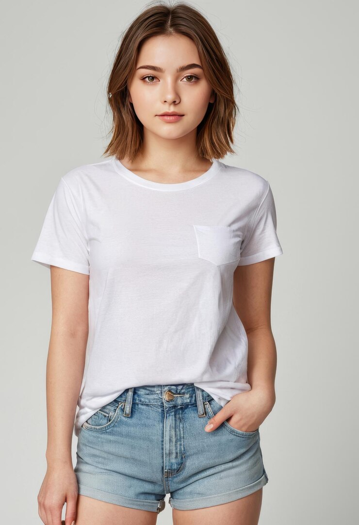 una chica con una camisa que dice citas ella lleva un sombrero citas
