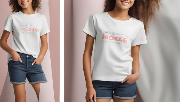 una chica con una camiseta blanca que dice vegano