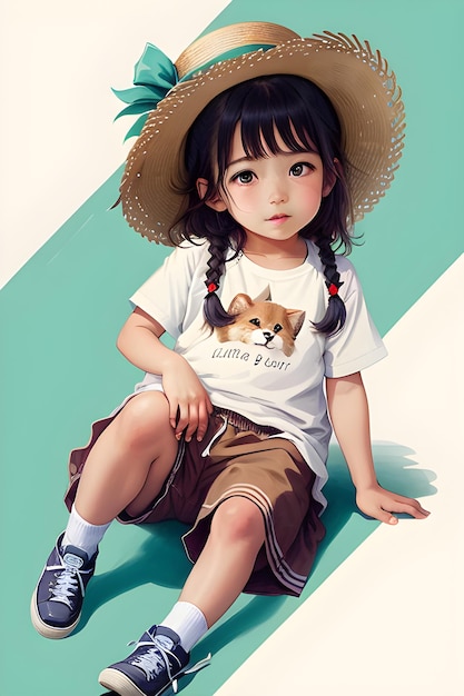 Una chica con una camiseta que dice lumi beret.