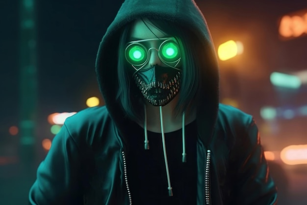 Chica cyberpunk Generar Ai