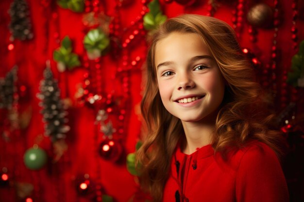 La chica de las delicias navideñas sonriendo por Vibrant Decor
