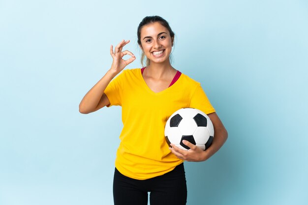 Chica deporte sobre fondo aislado