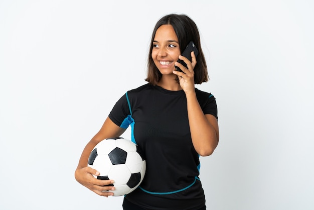 Chica deporte sobre fondo aislado