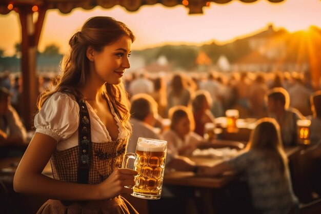 Foto la chica de la fiesta de octubre