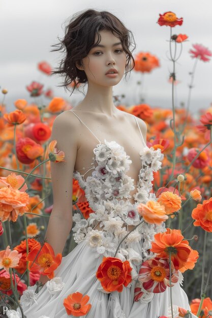 La chica de las flores