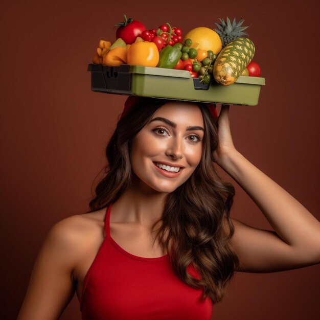 La chica con la fruta