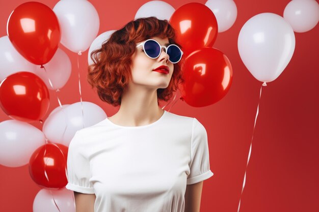 La chica con los globos