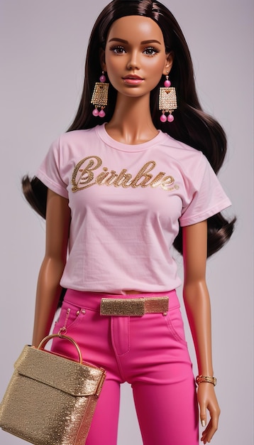 Foto una chica hermosa al estilo de barbie