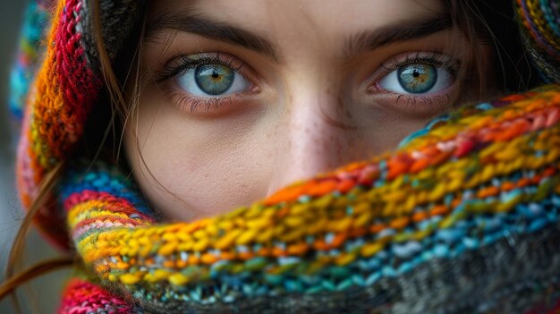 Una chica hermosa con ojos verdes