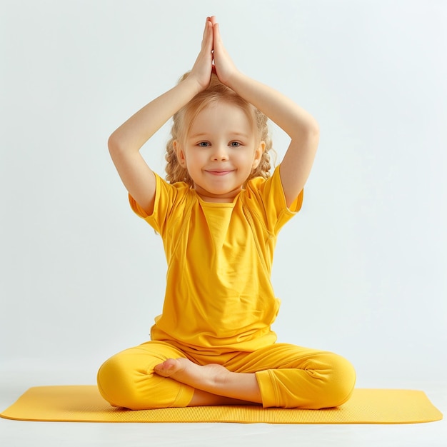 Foto la chica está involucrada en yoga avanzado