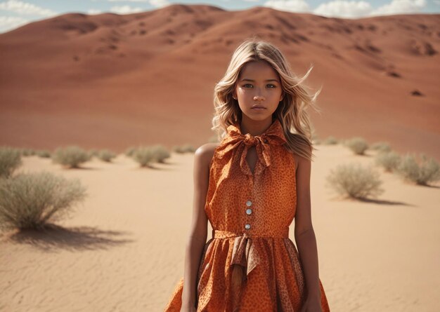 una chica joven en la naturaleza