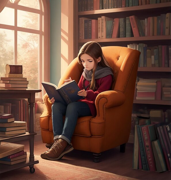 chica leyendo un libro