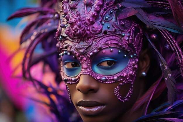 La chica con la máscara de carnaval