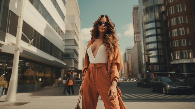 Chica de moda en la calle