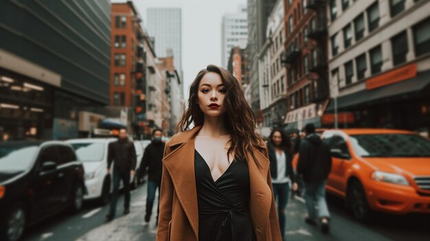 Chica de moda en la ciudad