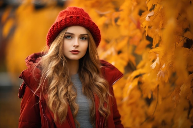 chica modelo vibras de otoño