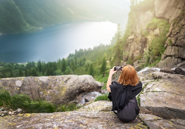 Foto la chica en la montaña zakopane