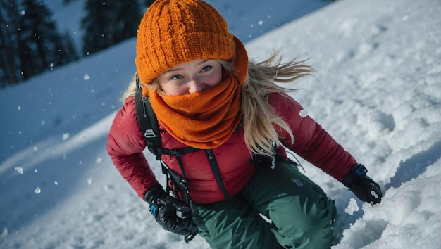 Foto la chica de la nieve