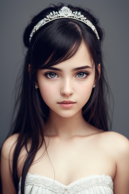 Una chica con ojos azules