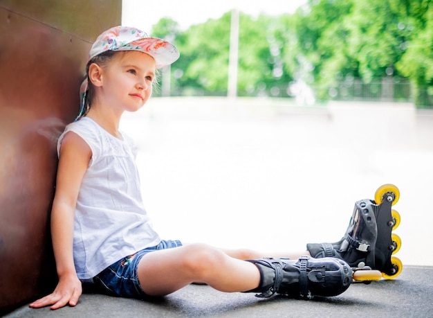 Chica en patines