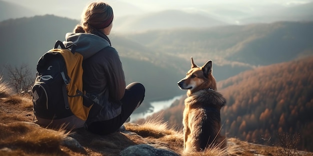 Chica y perro