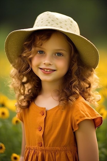 una chica con sombrero