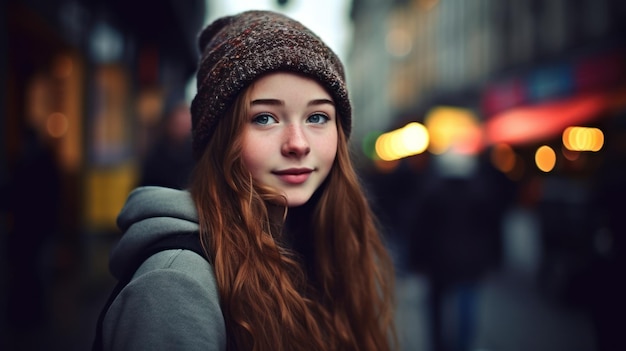 Una chica con sombrero