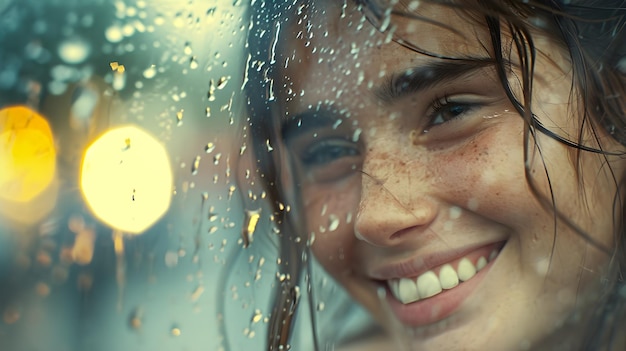 una chica sonriendo con una sonrisa que dice "sonrisa"