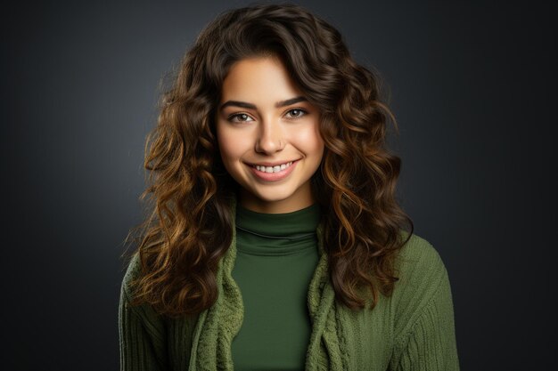 Foto la chica sonriente codiciosa mira astuto y sosteniendo dinero de pie fondo blanco arco c v