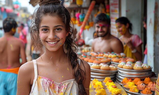 una chica con una sonrisa en la cara y las palabras "feliz cumpleaños" en el frente