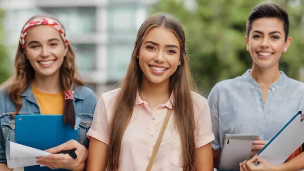 una chica con una sonrisa en la cara