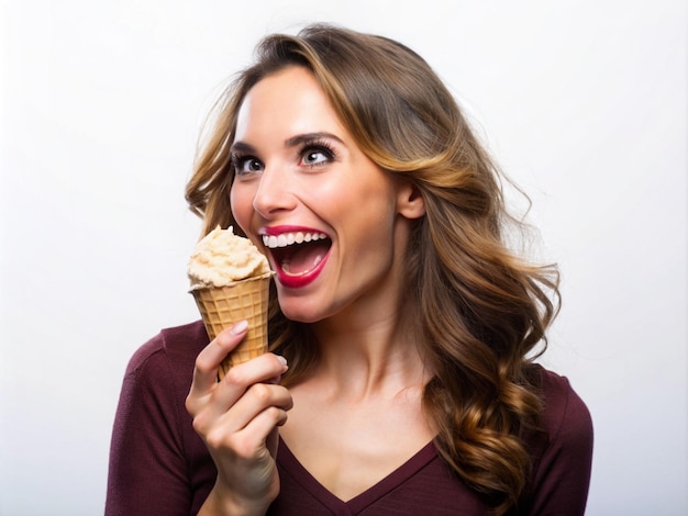 Una chica tomando un helado Espresso Euphoria