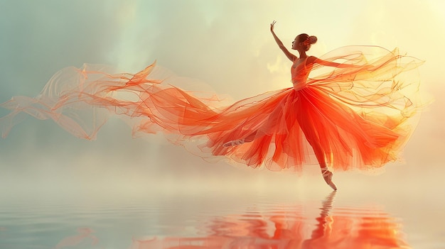 la chica con el vestido naranja