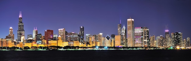 Chicago-Nachtpanorama