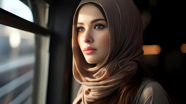 chicas asiáticas con hijab natural