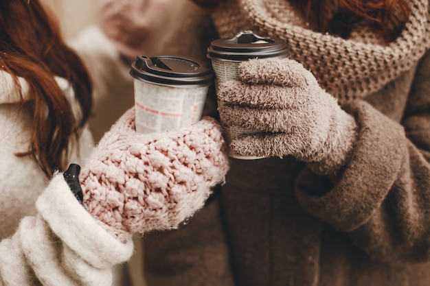 Chicas con café