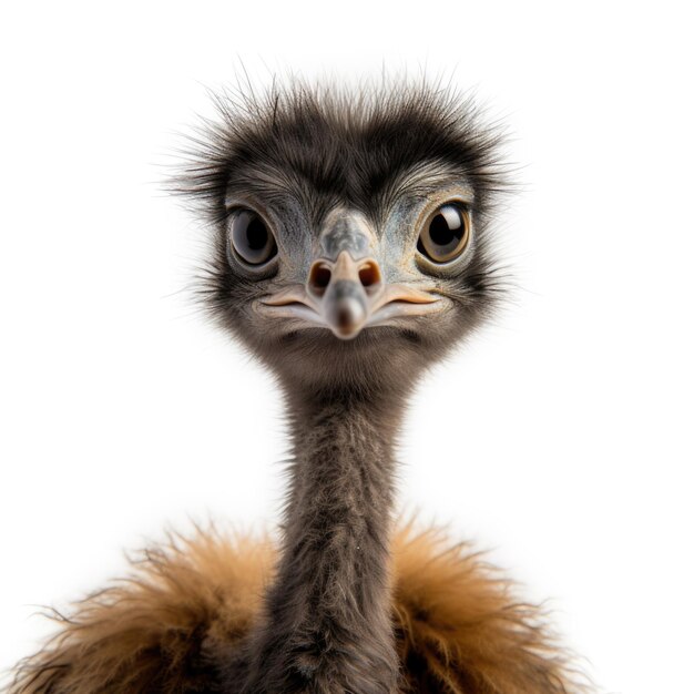 Chick Young emu isolado Generative AI
