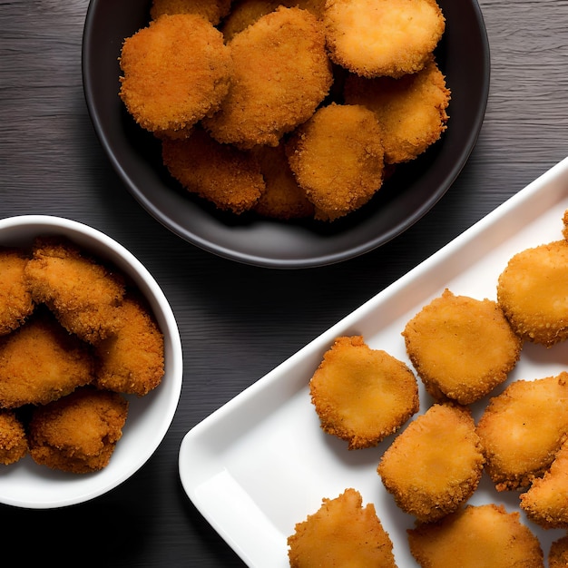 Chicken Nuggets mit generativer Ketchup-Kunst von AI