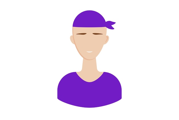 Chico con bandana avatar icono personaje web símbolo persona aplicación signo