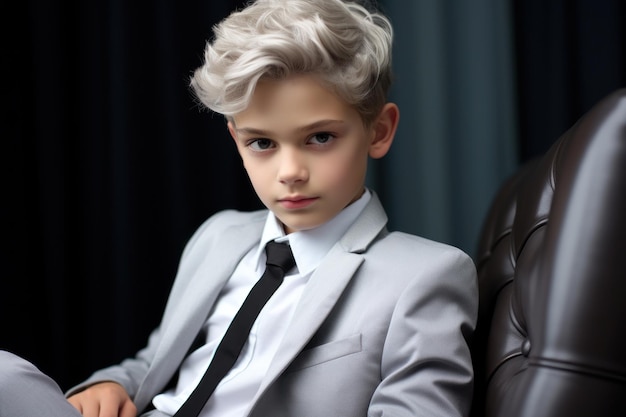 un chico con traje y corbata