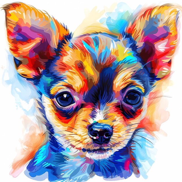 Chihuahua cachorro de colores