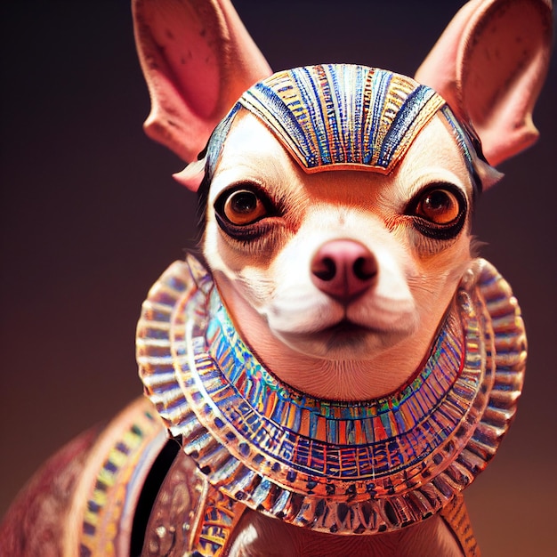 chihuahua hund posiert portrait 3d-rendering